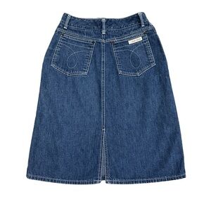 VINTAGE 70’s CALVIN KLIEN HIGH WAISTED DENIM SKIRT Jean Size 9 Rare find EUC